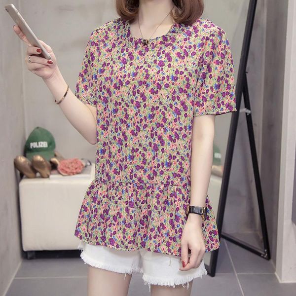 women's blouses & shirts plus size floral chiffon pullovers blouse women 2021 summer trendy short sleeve ruffles vintage female oversiz, White
women's blouses & shirts plus size floral chiffon pullovers blouse women 2021 summer trendy short sleeve ruffles vintage female oversiz, White