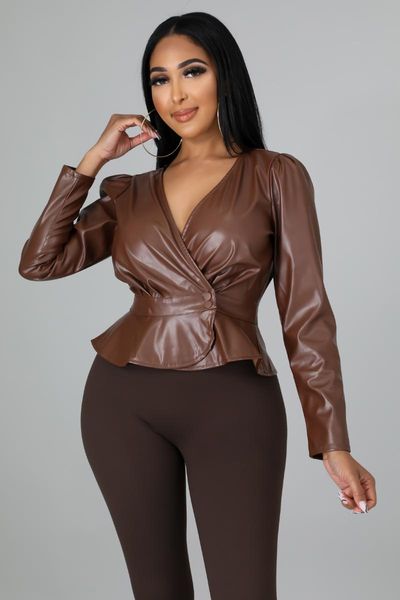 women's jackets 2021 arrival pu jacket spring autumn solid v-neck casual, Black;brown
women's jackets 2021 arrival pu jacket spring autumn solid v-neck casual, Black;brown
