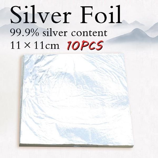 edible silver foil 99.99% real leaf 10pcs 11cm for female cosmetics decoration arts and crafts nails other
edible silver foil 99.99% real leaf 10pcs 11cm for female cosmetics decoration arts and crafts nails other