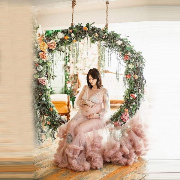 casual dresses tulle maternity ruffles long sleeves sheer bridal po shoot pregnancy gowns plus size custom made, Black;gray
casual dresses tulle maternity ruffles long sleeves sheer bridal po shoot pregnancy gowns plus size custom made, Black;gray