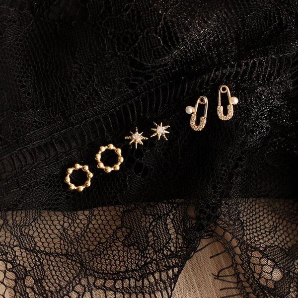 stud cute mini style silver gold color pin star flower earring 925 zircon imitation pearl geometry for women girl gift, Golden;silver
stud cute mini style silver gold color pin star flower earring 925 zircon imitation pearl geometry for women girl gift, Golden;silver