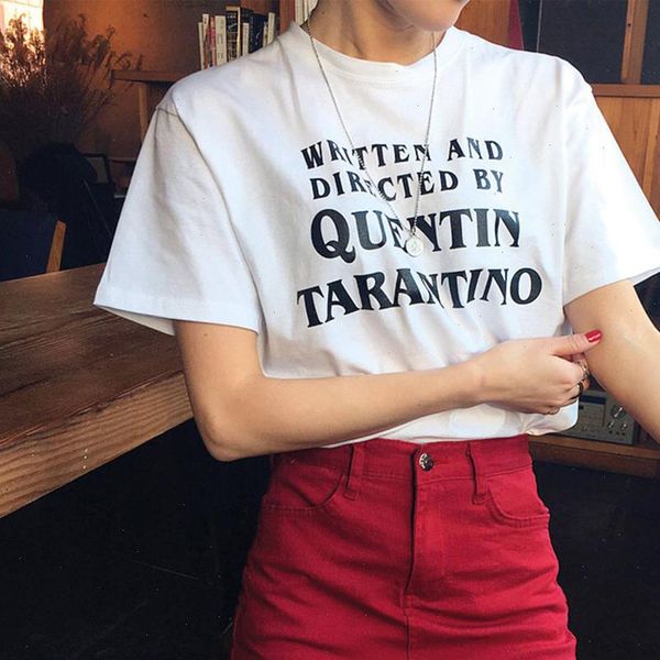 written women and directed t shirt quentin tarantino graphic tee casual o neck funny clothing tshirt gifts, White
written women and directed t shirt quentin tarantino graphic tee casual o neck funny clothing tshirt gifts, White