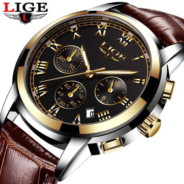 lige men sports watches male fashion business quartz-watch men leather waterproof clock man auto date multifunction watches 210527, Slivery;brown
lige men sports watches male fashion business quartz-watch men leather waterproof clock man auto date multifunction watches 210527, Slivery;brown