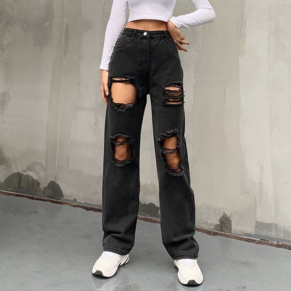 jean shaved of ladies leisure breeches torn straight leg baggy feminine palazzo knee cut great pantacourt hole, Blue
jean shaved of ladies leisure breeches torn straight leg baggy feminine palazzo knee cut great pantacourt hole, Blue