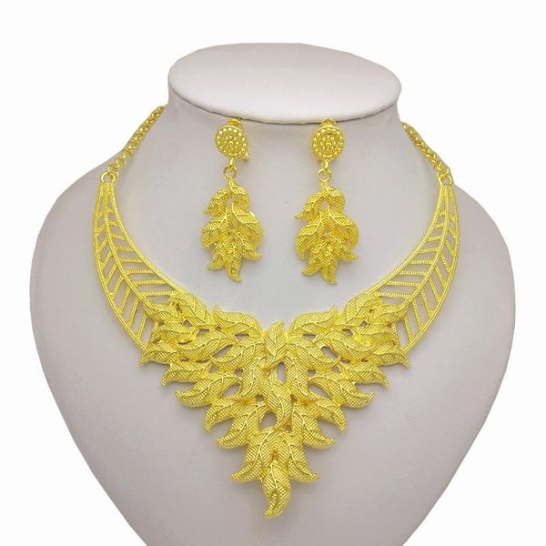 earrings & necklace kingdom ma dubai fashion gold color jewellery sets for women leaf wedding jewelry set party, Silver
earrings & necklace kingdom ma dubai fashion gold color jewellery sets for women leaf wedding jewelry set party, Silver