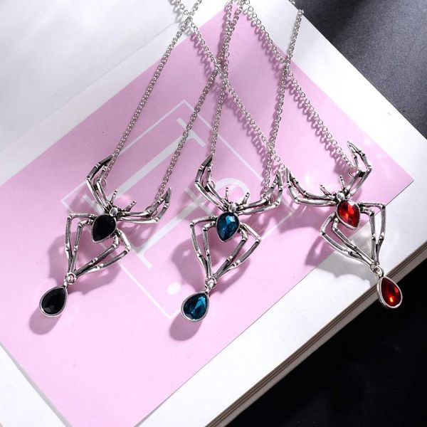 Pendant Necklaces Women's Gothic Spider Rhinestone Vintage Neck Chain Role Play Jewelry Alloy Clavicle Halloween Gift, Silver
Pendant Necklaces Women's Gothic Spider Rhinestone Vintage Neck Chain Role Play Jewelry Alloy Clavicle Halloween Gift, Silver