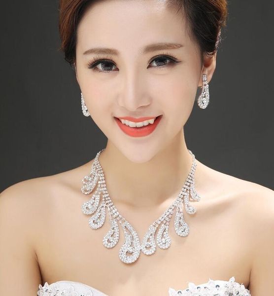 earrings & necklace luxurious wedding jewelry sets for bridal bridesmaid jewelery drop earring set austria crystal wholesale gift, Silver
earrings & necklace luxurious wedding jewelry sets for bridal bridesmaid jewelery drop earring set austria crystal wholesale gift, Silver