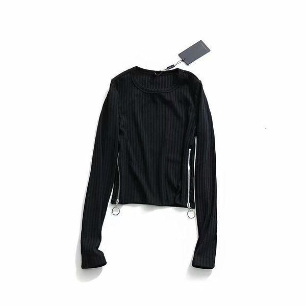 t shirt 2021 spring pullover round neck long sleeve slim fit two side zipper solid color women's, White
t shirt 2021 spring pullover round neck long sleeve slim fit two side zipper solid color women's, White