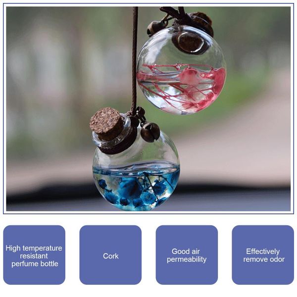 2pcs/set car hanging pendant empty glass perfume bottle suspension ornaments air freshener for essential oils without
2pcs/set car hanging pendant empty glass perfume bottle suspension ornaments air freshener for essential oils without