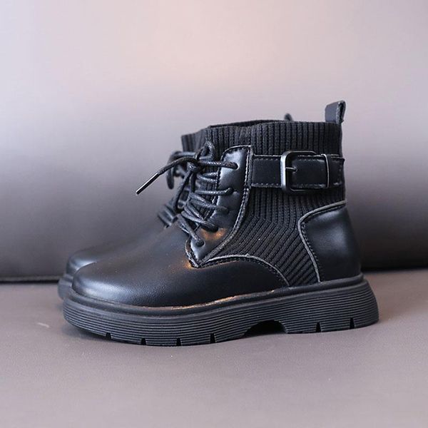 boots kids lace-up shoes for girl boy ankle leather knit splicing buckle boot 2021 autumn child walk shoe trainers size 26-36, Black;grey
boots kids lace-up shoes for girl boy ankle leather knit splicing buckle boot 2021 autumn child walk shoe trainers size 26-36, Black;grey
