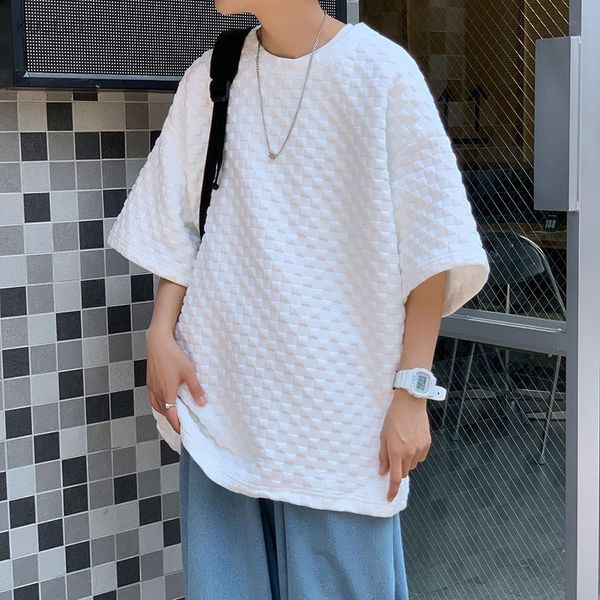women's t-shirt waffle men's short sleeve summer loose and versatile fashion brand net red ins super couple oversize 5-sleeve, White
women's t-shirt waffle men's short sleeve summer loose and versatile fashion brand net red ins super couple oversize 5-sleeve, White