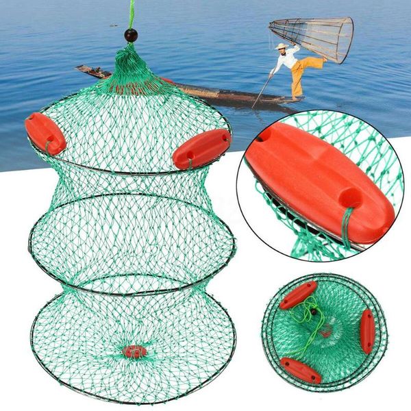 folding round metal frame nylon mesh crab fish net fishing landing green accessories
folding round metal frame nylon mesh crab fish net fishing landing green accessories