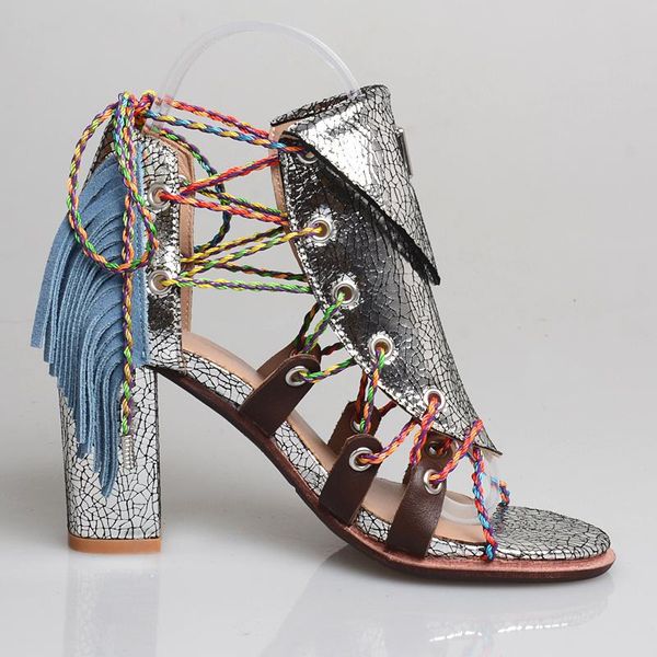 sequined cloth leather women gladiator sandals ankle strap summer pumps open toe fringe 8cm chunky high heels sandalias, Black
sequined cloth leather women gladiator sandals ankle strap summer pumps open toe fringe 8cm chunky high heels sandalias, Black