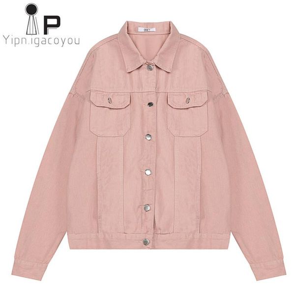 women's jackets fashion denim jacket women white pink coat 2021 autumn large size harajuku jeans overcoat casual female, Black;brown
women's jackets fashion denim jacket women white pink coat 2021 autumn large size harajuku jeans overcoat casual female, Black;brown