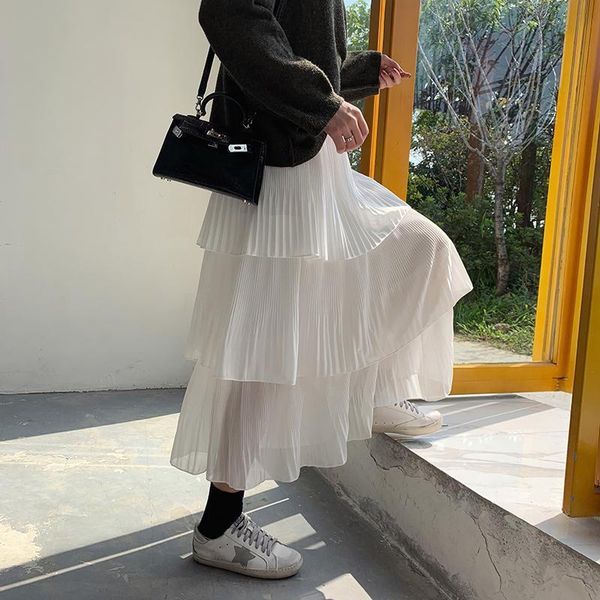 skirts gauze skirt women's 2021 spring korean medium length high waist cake chiffon a-line pleated, Black
skirts gauze skirt women's 2021 spring korean medium length high waist cake chiffon a-line pleated, Black