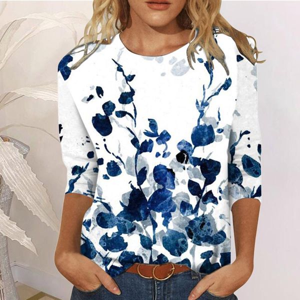 women's blouses & shirts women flower printed casual tee summer loose elegant pullover for crew-neck half-sleeved vintage blouse d4, White
women's blouses & shirts women flower printed casual tee summer loose elegant pullover for crew-neck half-sleeved vintage blouse d4, White