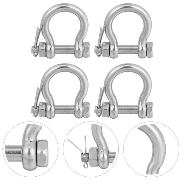 outdoor gadgets 4pcs metal shackles stainless steel lifting horseshoe shape 
outdoor gadgets 4pcs metal shackles stainless steel lifting horseshoe shape