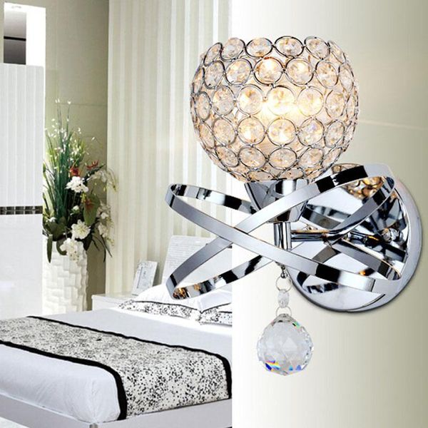 modern simple k9 crystal silver spheroidal or open e14 led wall lamp for bedside stair restaurant corridor lighting fixture lamps
modern simple k9 crystal silver spheroidal or open e14 led wall lamp for bedside stair restaurant corridor lighting fixture lamps