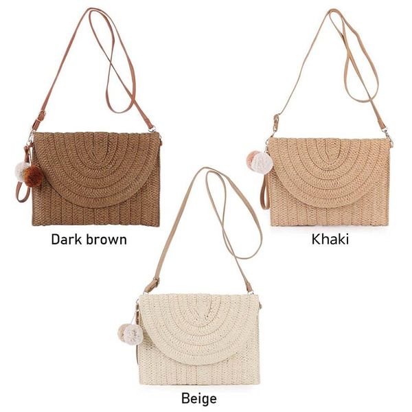 waist bags maioumy bag women's summer beach handbag fashion pompon envelope purse wallet outdoor travel solid woven casual crossbody
waist bags maioumy bag women's summer beach handbag fashion pompon envelope purse wallet outdoor travel solid woven casual crossbody