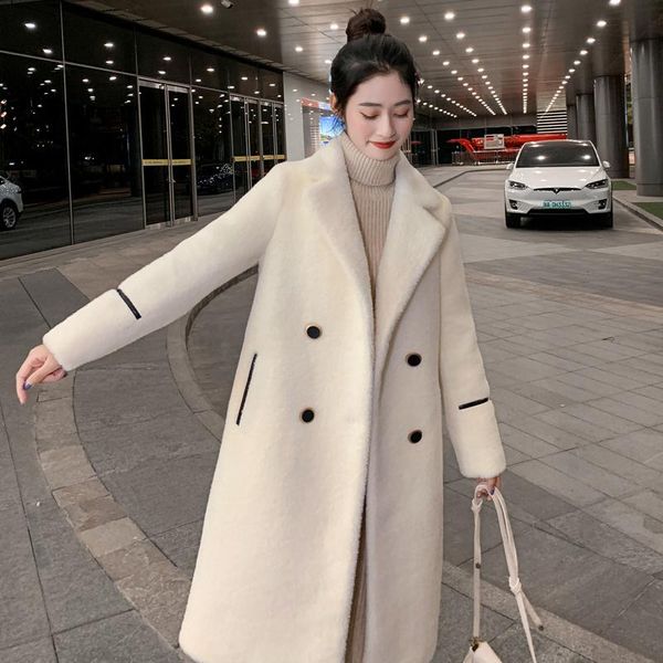 women's wool & blends early spring of 2021 mid-length mink velvet small fragrant coat over the knee casual woolen women, Black
women's wool & blends early spring of 2021 mid-length mink velvet small fragrant coat over the knee casual woolen women, Black