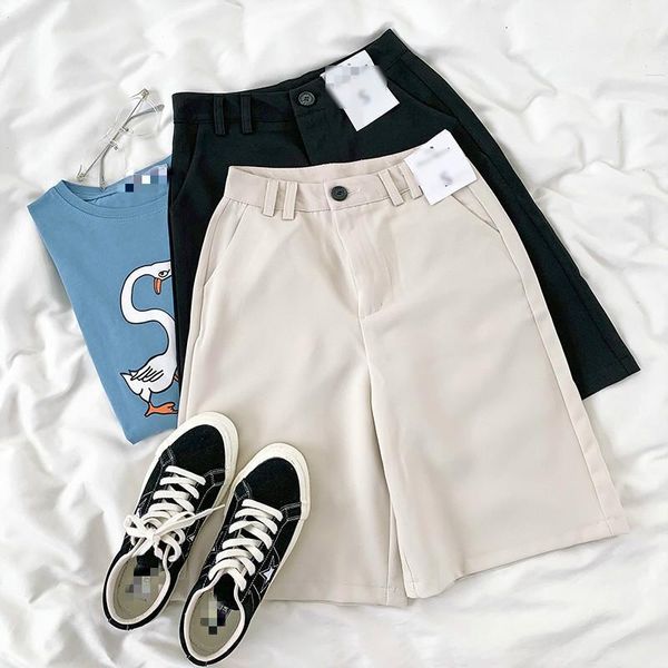 shorts women summer 2021 fashion zipper button ladies bottoms loose casual wide leg straight femme 1f131 women's, White;black
shorts women summer 2021 fashion zipper button ladies bottoms loose casual wide leg straight femme 1f131 women's, White;black