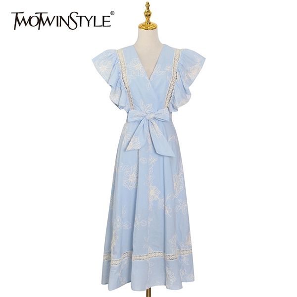 patchwork bowknot elegant dress female v neck sleeveless high waist embroidery dresses for women fashion 210520, Black;gray 
patchwork bowknot elegant dress female v neck sleeveless high waist embroidery dresses for women fashion 210520, Black;gray