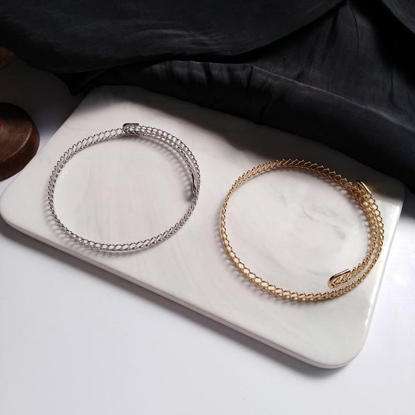 european and american hip-hop chain buckle necklace fashion simple open collar creative neck chokers, Golden;silver
european and american hip-hop chain buckle necklace fashion simple open collar creative neck chokers, Golden;silver