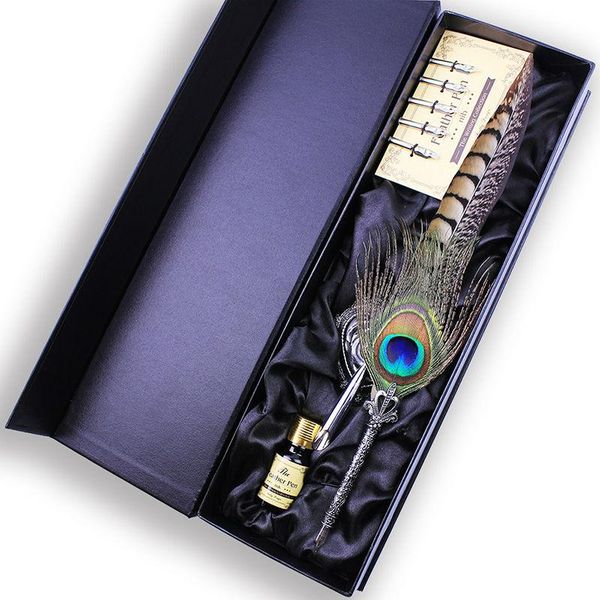 old fashion style retro quill feather dip calligraphy pen set birthday gifts fountain pens
old fashion style retro quill feather dip calligraphy pen set birthday gifts fountain pens