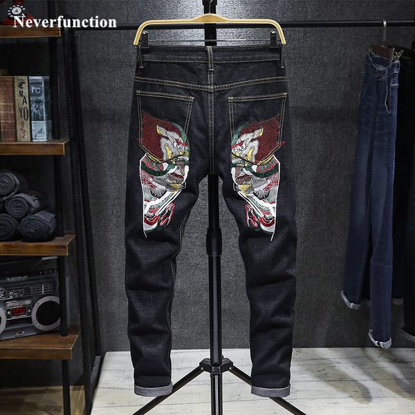 jeans men hip hop japanese chinese style embroidery slim fit streetwear man cotton black biker denim trousers, Blue
jeans men hip hop japanese chinese style embroidery slim fit streetwear man cotton black biker denim trousers, Blue