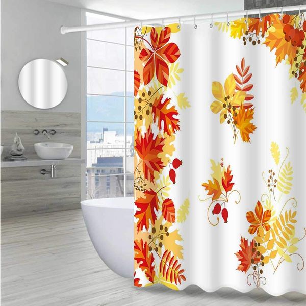 fall shower curtain set 54" w x 78" l, autumn themed pattern chestnut oak maple leaves and berries corner design elements water
fall shower curtain set 54" w x 78" l, autumn themed pattern chestnut oak maple leaves and berries corner design elements water