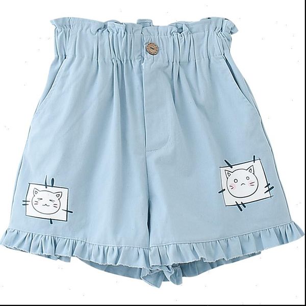 womens short japanese kawaii summer shorts for teen soft girls cute cat cartoon print women clothing style vintage ruffle femme, White;black
womens short japanese kawaii summer shorts for teen soft girls cute cat cartoon print women clothing style vintage ruffle femme, White;black