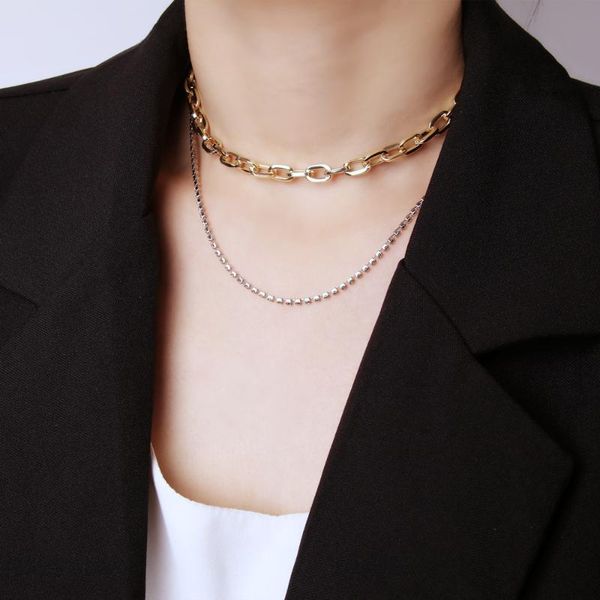 pendant necklaces metal double rhinestone stacked necklace female clavicle chain cool hip hop wind no fade, Silver
pendant necklaces metal double rhinestone stacked necklace female clavicle chain cool hip hop wind no fade, Silver