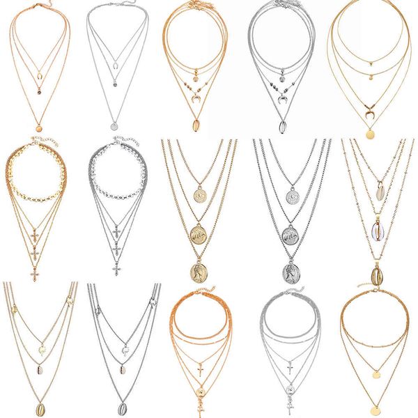 necklaces pendants women's vintage coin shell star pendant 2021 bohemian plating gold silver color layered moon choker party gift
necklaces pendants women's vintage coin shell star pendant 2021 bohemian plating gold silver color layered moon choker party gift