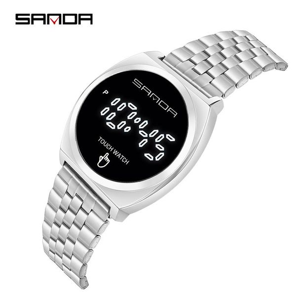 wristwatches sanda digital watch for man luxury fashion full steel electronic watches chrono men's touch screen wristwatch relogio masc, Slivery;brown
wristwatches sanda digital watch for man luxury fashion full steel electronic watches chrono men's touch screen wristwatch relogio masc, Slivery;brown