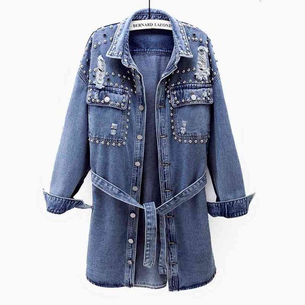 women's jackets new spring long lace-up waist shirt rivet hole denim jacket autumn windbreaker casual outerwear cardigan 9fsf, Black;brown
women's jackets new spring long lace-up waist shirt rivet hole denim jacket autumn windbreaker casual outerwear cardigan 9fsf, Black;brown