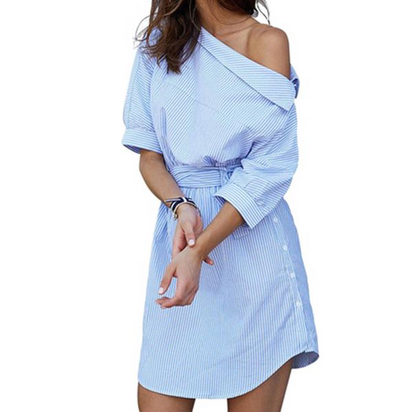 women dress blue striped shirt short mini stylish fashion side split half sleeve beach plus size 3xl female dress 210422, Black;gray
women dress blue striped shirt short mini stylish fashion side split half sleeve beach plus size 3xl female dress 210422, Black;gray
