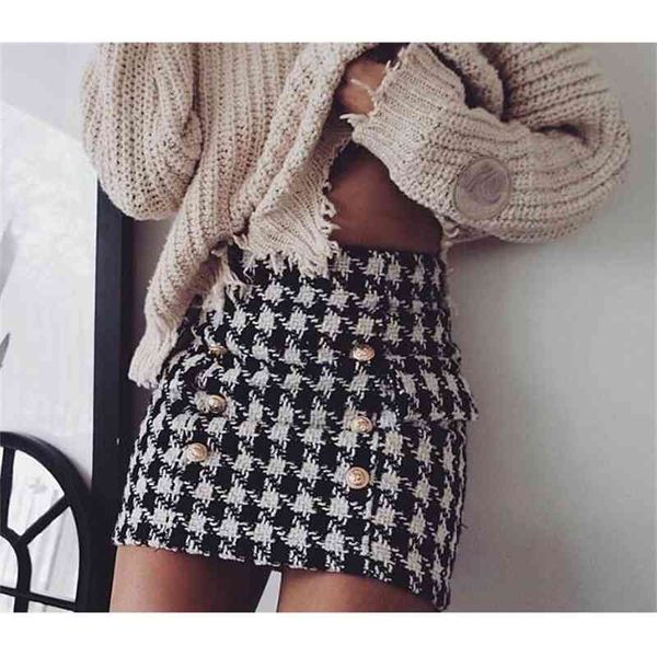 skirts autumn european and american classic double row metal lion buckle houndstooth thick tweed bag hip short skirt rrb7, Black
skirts autumn european and american classic double row metal lion buckle houndstooth thick tweed bag hip short skirt rrb7, Black