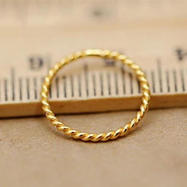 cluster rings real solid 24k yellow gold ring women luck twist band us5-8 1mmw gift, Golden;silver
cluster rings real solid 24k yellow gold ring women luck twist band us5-8 1mmw gift, Golden;silver