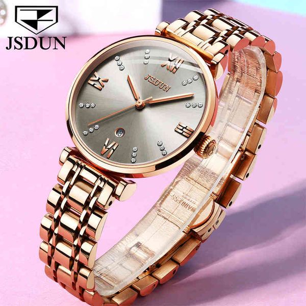 jsdun new luxury ladies grey dial watch women waterproof rose gold steel strap wrist watches bracelet clocks relogio feminino, Slivery;brown
jsdun new luxury ladies grey dial watch women waterproof rose gold steel strap wrist watches bracelet clocks relogio feminino, Slivery;brown