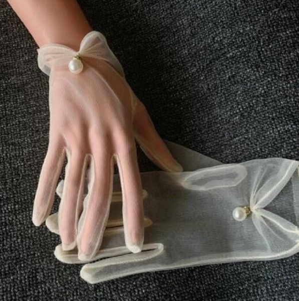 five fingers gloves women' transparent elegant pearl beaded white mesh female sunscreen vintage short lace driving, Blue;gray
five fingers gloves women' transparent elegant pearl beaded white mesh female sunscreen vintage short lace driving, Blue;gray