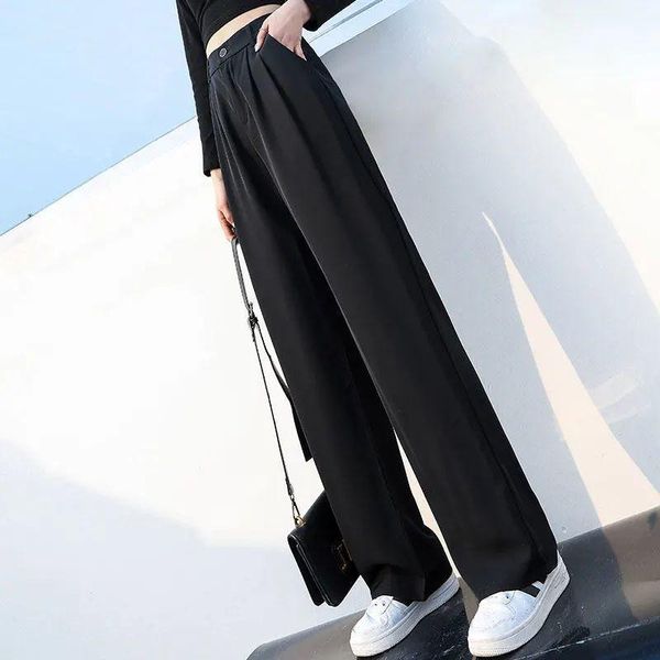 women's pants & capris wide leg autumn suit pants, high waist, all-match drape straight thin legs, mopping trousers, Black;white
women's pants & capris wide leg autumn suit pants, high waist, all-match drape straight thin legs, mopping trousers, Black;white