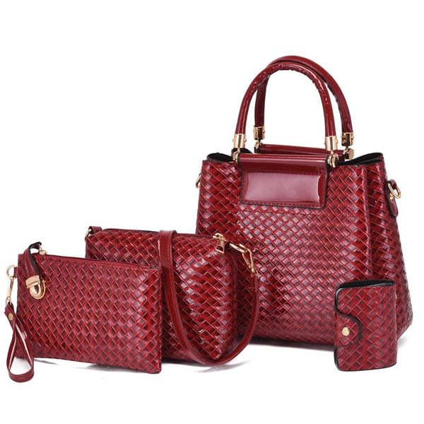 evening bags 2021 female bag 4ps women weave luxury handbags pu leather shoulder brand composite crossbody
evening bags 2021 female bag 4ps women weave luxury handbags pu leather shoulder brand composite crossbody