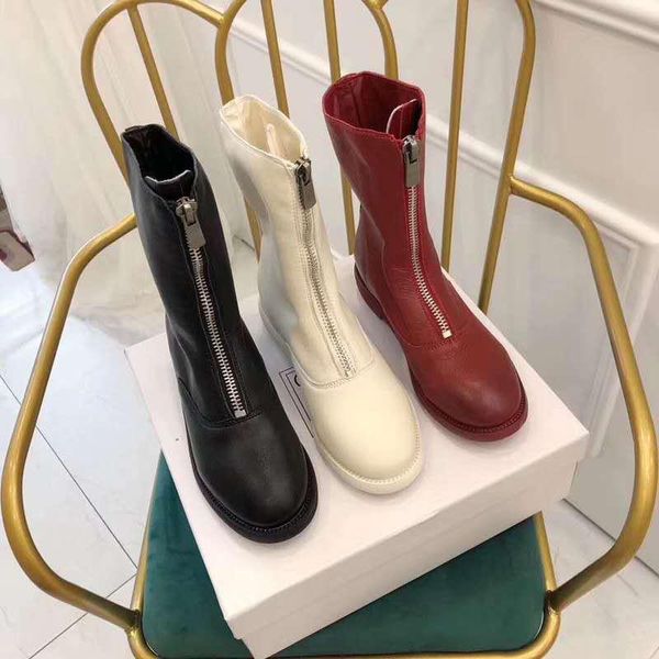 boots autumn and winter for women version waterproof front zipper large size leather short, Black
boots autumn and winter for women version waterproof front zipper large size leather short, Black