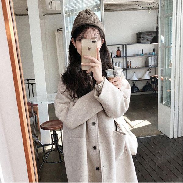 women's wool & blends woolen coat women fashion ins autumn winter 2021 korean loose student long windbreaker, Black
women's wool & blends woolen coat women fashion ins autumn winter 2021 korean loose student long windbreaker, Black