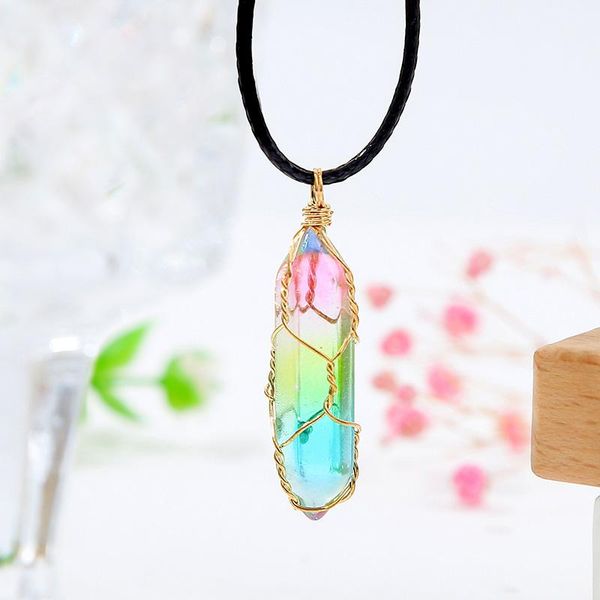 pendant necklaces trendy female hexagon geometric multicolor crystal pendants for women black rope chain necklace ladies jewelry gifts, Silver
pendant necklaces trendy female hexagon geometric multicolor crystal pendants for women black rope chain necklace ladies jewelry gifts, Silver