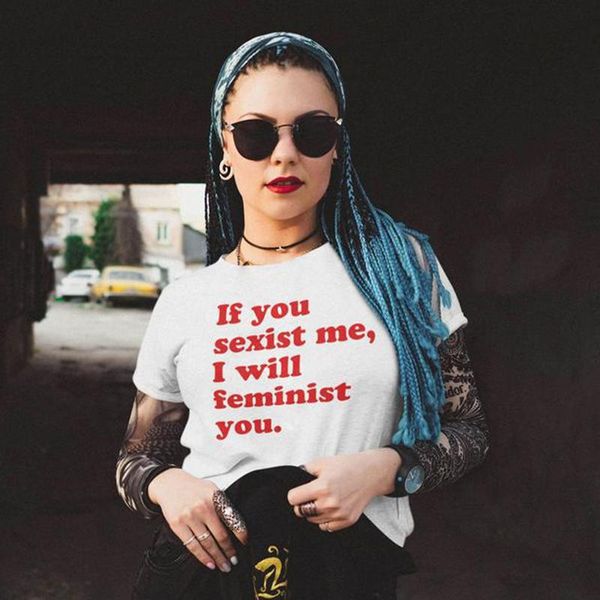 women's t-shirt if you sexist me i will feminist funny letters printed women t shirt equlity cotton feminism girl power drop, White
women's t-shirt if you sexist me i will feminist funny letters printed women t shirt equlity cotton feminism girl power drop, White