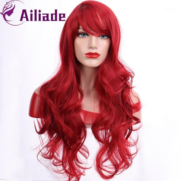 long curly wavy wigs with bangs cosplay synthetic red color for women heat resistant hair fake hair1, Black
long curly wavy wigs with bangs cosplay synthetic red color for women heat resistant hair fake hair1, Black