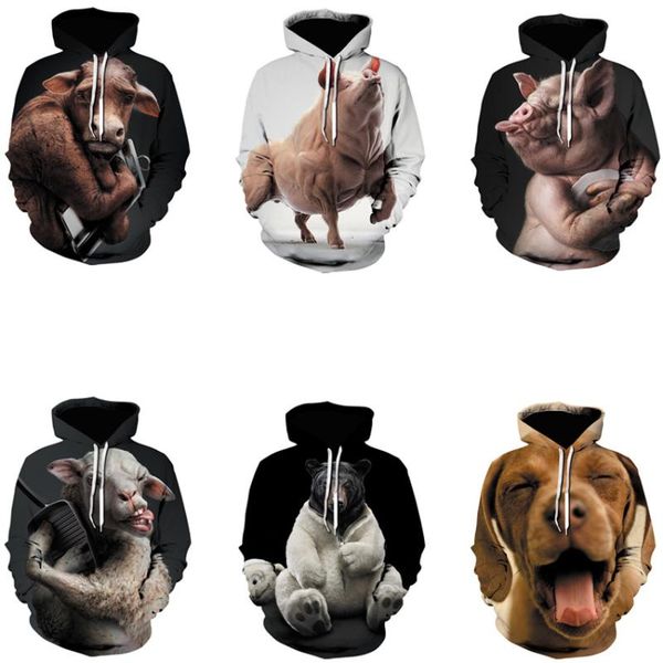 men's hoodies & sweatshirts autumn/winter 3d digital print hoodie animal pattern loose sweater dog cute, Black
men's hoodies & sweatshirts autumn/winter 3d digital print hoodie animal pattern loose sweater dog cute, Black
