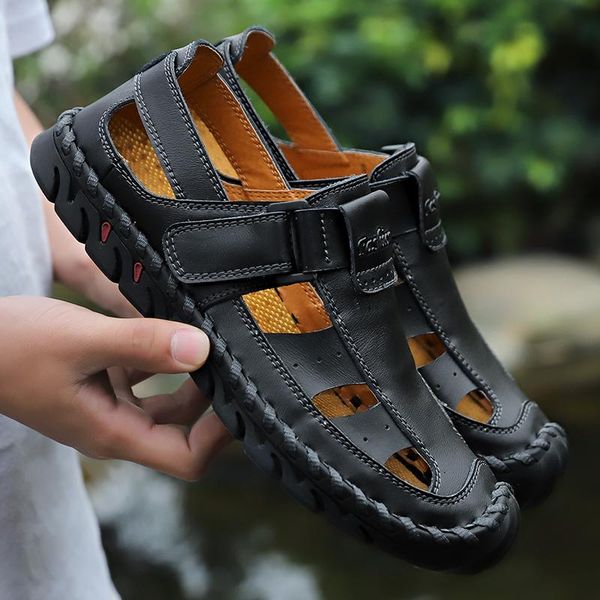 sandals leather comfort mens fashion footwear schuhe deportivas sommer man zapato para sneakers zapatos massage breathable hombre, Black
sandals leather comfort mens fashion footwear schuhe deportivas sommer man zapato para sneakers zapatos massage breathable hombre, Black