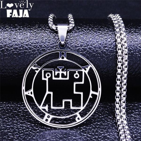pendant necklaces of halphas statement necklace men/women stainless steel satan belial lazer key baphomet jewelry n4359s03, Silver
pendant necklaces of halphas statement necklace men/women stainless steel satan belial lazer key baphomet jewelry n4359s03, Silver